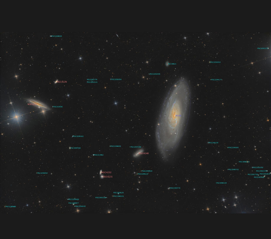 M NGC and PGC annotated galaxies